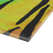 Tiger Black and Rainbow Print Schneidebrett (Ecke)