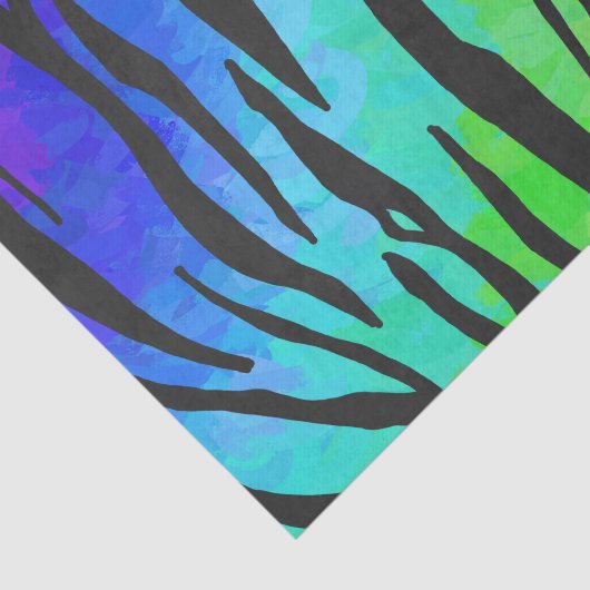 Tiger Black and Rainbow Stuff Seidenpapier (Ausschnitt)