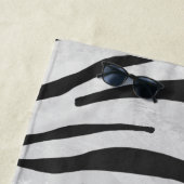 Tiger Black and White Art Strandtuch (Beispiel)