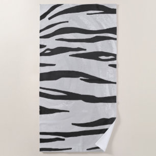 Tiger Black and White Art Strandtuch