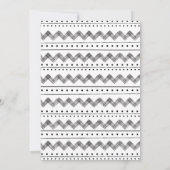 Tiger Black and White Pattern Babydusche Einladung (Rückseite)