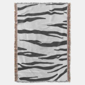 Tiger Black and White Print Decke (Vorderseite Vertikal)
