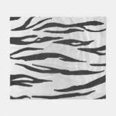 Tiger Black and White Print Fleecedecke (Vorderseite (Horizontal))