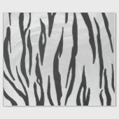 Tiger Black and White Print Geschenkpapier (Flach)