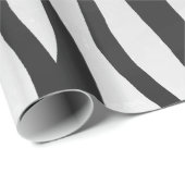 Tiger Black and White Print Geschenkpapier (Rolleneckpunkt)