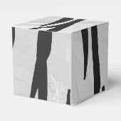 Tiger Black and White Print Geschenkschachtel (Vorderseite)