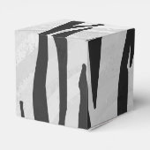 Tiger Black and White Print Geschenkschachtel (Rückseite)