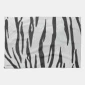 Tiger Black and White Print Geschirrtuch (Horizontal)