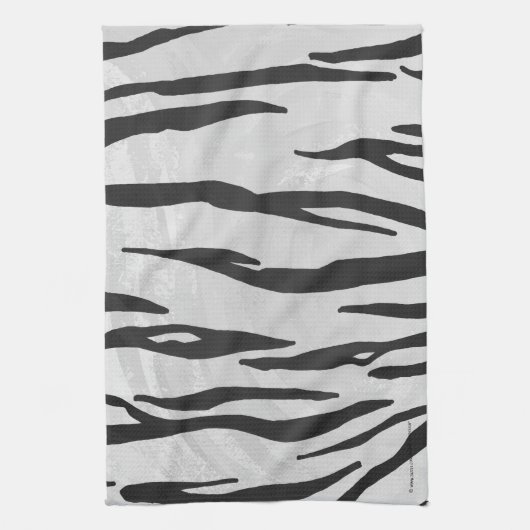Tiger Black and White Print Geschirrtuch (Vertikal)