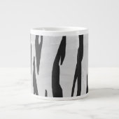 Tiger Black and White Print Jumbo-Tasse (Vorderseite)