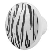 Tiger Black and White Print Keramikknauf (Rechts)