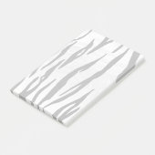 Tiger Black and White Print Post-it Klebezettel (angewinkelt)