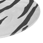 Tiger Black and White Print Schneidebrett (Ecke)