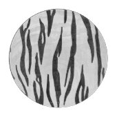 Tiger Black and White Print Schneidebrett (Vorderseite)