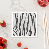 Tiger Black and White Print Serviette (Beispiel)