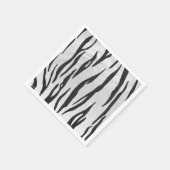 Tiger Black and White Print Serviette (Ecke)