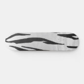 Tiger Black and White Print Skateboard (Horizontal)