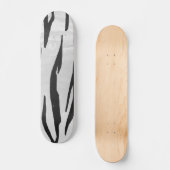 Tiger Black and White Print Skateboard (Vorderseite)