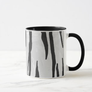 Tiger Black and White Print Tasse