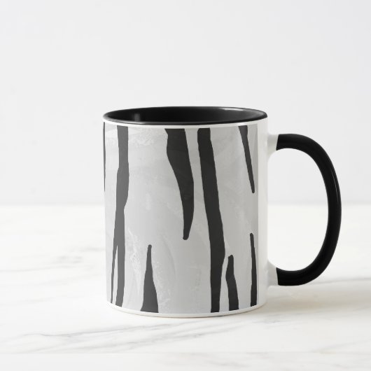 Tiger Black and White Print Tasse (Rechts)