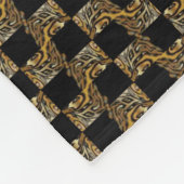 Tiger Black Fleecedecke (Ecke)
