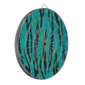 Tiger Black und Aquamarin Print Dartscheibe (Vorderseite Links)