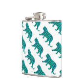 Tiger Black und Aquamarin Print Flachmann (Links)