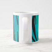 Tiger Black und Aquamarin Print Jumbo-Tasse (Rückseite)
