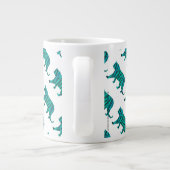 Tiger Black und Aquamarin Print Jumbo-Tasse (Rückseite)