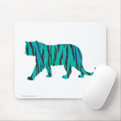Tiger Black und Aquamarin Print Mousepad (Mit Mouse)