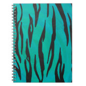 Tiger Black und Aquamarin Print Notizblock (Vorderseite)