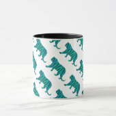 Tiger Black und Aquamarin Print Tasse (Zentrum)