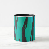 Tiger Black und Aquamarin Print Tasse (Zentrum)