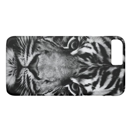 Tiger Black&White Case-Mate iPhone Hülle (Rückseite (Horizontal))