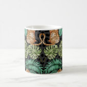 Tiger-Blätter: Wasserfarbiger Dschungel Nahtlos. Kaffeetasse (Mittel)