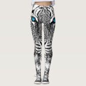 Tiger-blaue Augen-Dekor an Leggings (Vorderseite)