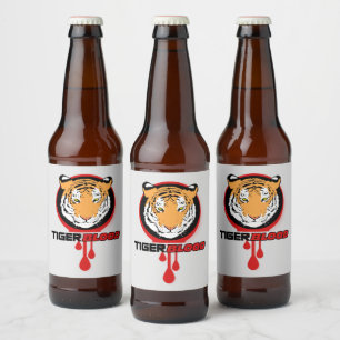 Tiger Blood-Logo Bierflaschenetikett