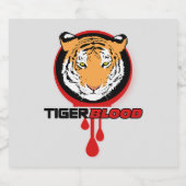 Tiger Blood-Logo Bierflaschenetikett (Einzelnes Label)