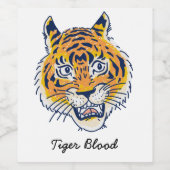 Tiger Blood Weinetikett (Einzelnes Label)