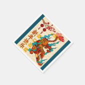 Tiger Blue Lunar Neues Jahr Serviette (Ecke)