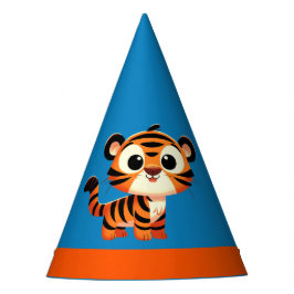 Tiger Blue Orange Boy 3. Geburtstag Party Partyhütchen