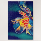 Tiger-Blume in Blau Puzzle (Vertikal)