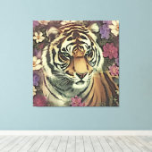 Tiger-Blume-Leinwand Leinwanddruck (Insitu (Holzboden))