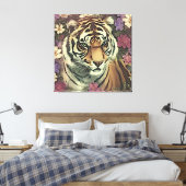 Tiger-Blume-Leinwand Leinwanddruck (Insitu (Schlafzimmer))