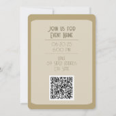 Tiger-Blume Save the Date Einladung QR-Code (Rückseite)