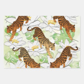 Tiger Blume Wasserfarbmuster Geschenkpapier Set (Vorderseite 2)