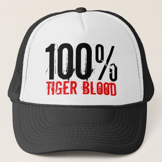 Tiger-Blut 100% Truckerkappe (Vorderseite)