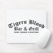 Tiger-Blut-Bar u. Grill Mousepad (Mit Mouse)