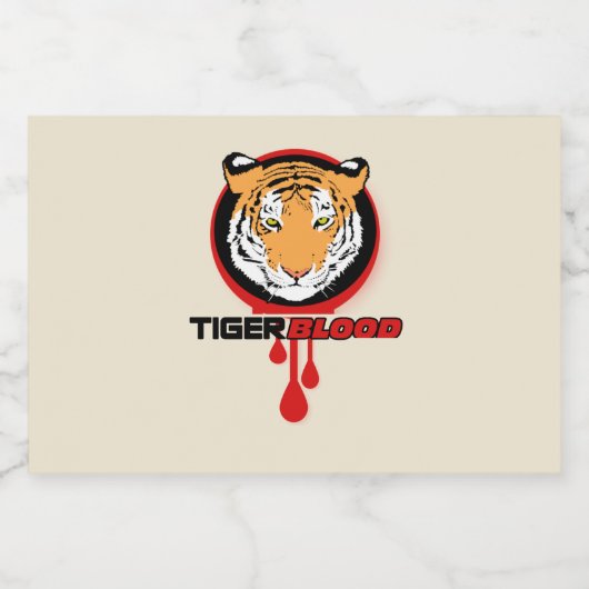 Tiger Blut Geschmack Liquor Flasche Etikett (Einzelnes Label)
