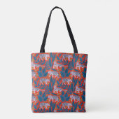 Tiger-Blütenparade Tasche (Rückseite)